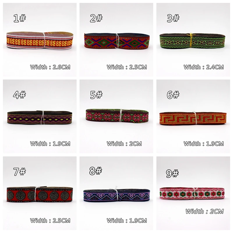 7 ярдов/партия Национальная вышивка тесьма Цыганский костюм украшения кружевные