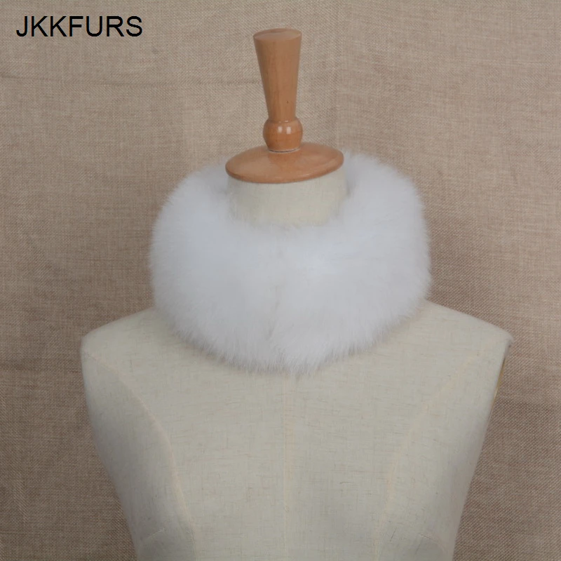 JKKFURS Магнитный натуральный Лисий меховой воротник женский модный стиль высокое качество теплый меховой шарф осень зима S1639