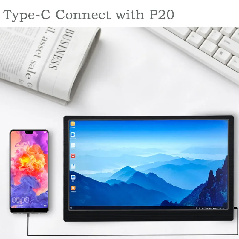 13 3 дюймов 2K Type C 5 в блок питания Портативный HDR игровой HDMI Совместимый Сенсорный