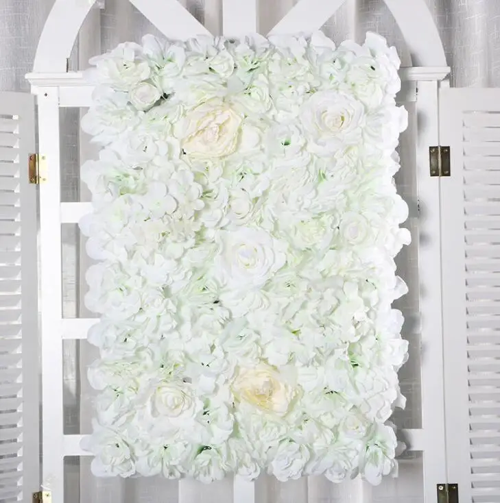 White without peony 40X60 см Искусственный ряд цветов фон стены красный розовый красота свадьба фон цветок стены окна украшения - Цвет: White without peony