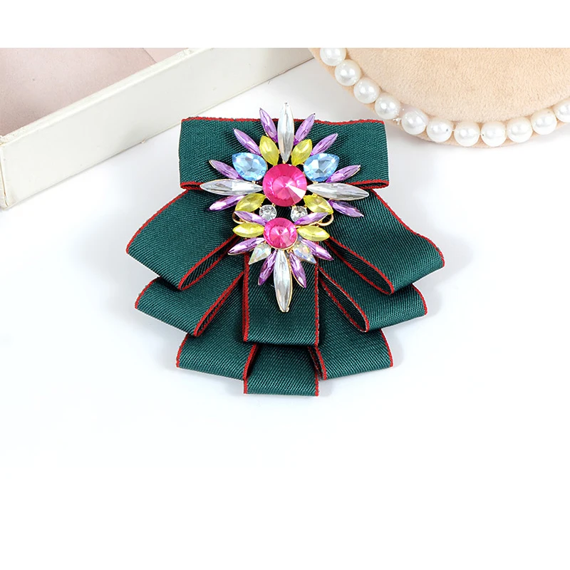 ZHINI 2017 New Vintage Fabric Handmade Bow Brooches for Women Neck Ties Imported Material Wedding Party Accessories High Quality | Украшения