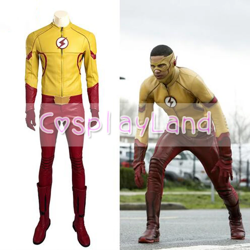 Костюм Flash Season 3 роскошный кожаный костюм карнавальный на Хэллоуин для мужчин