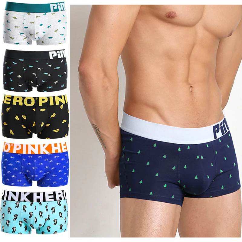 Нижнее белье для мужчин мягкие хлопковые боксеры высокого качества с героями
