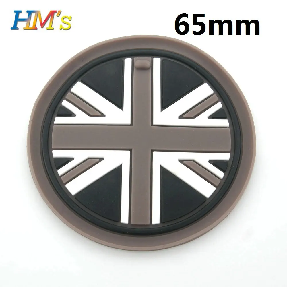 Grey Union Jack 65mm Для MINI Cooper S Countryman один R50 R52 R53 R55 R56 R57 R58 R59 R60 R61 F54 F55 F56 F57 F60 анти-скольжения Мат Силиконовое защитное покрытие для автомобильных ковриков - Название цвета: Grey Union Jack 65mm