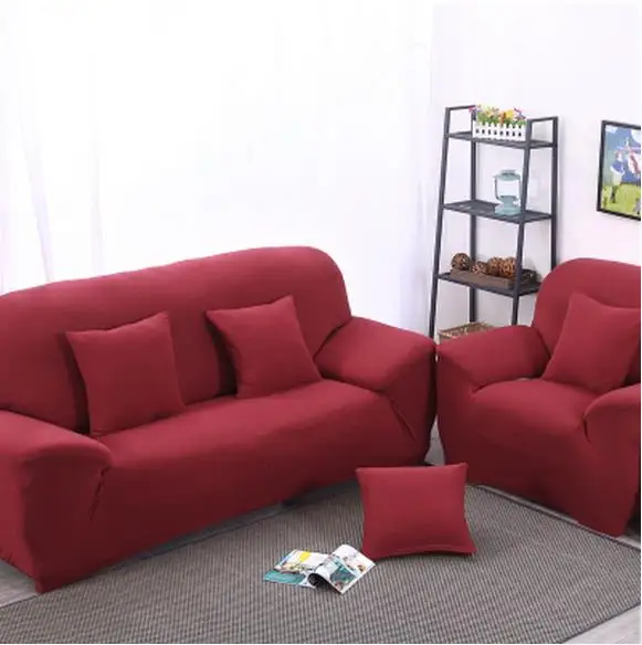 Европейский Чистый цвет сочетание трех человек диван с разрисованной ткани