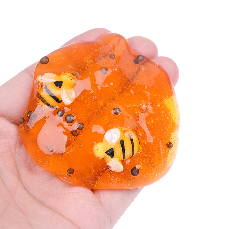 

DIY 60ML Slime Toy Honeybee Mixing Cloud Putty Stress Kids Clay Toy Lizun Glue Light Putty Honey Slime Honeycomb Anti-stress Mud