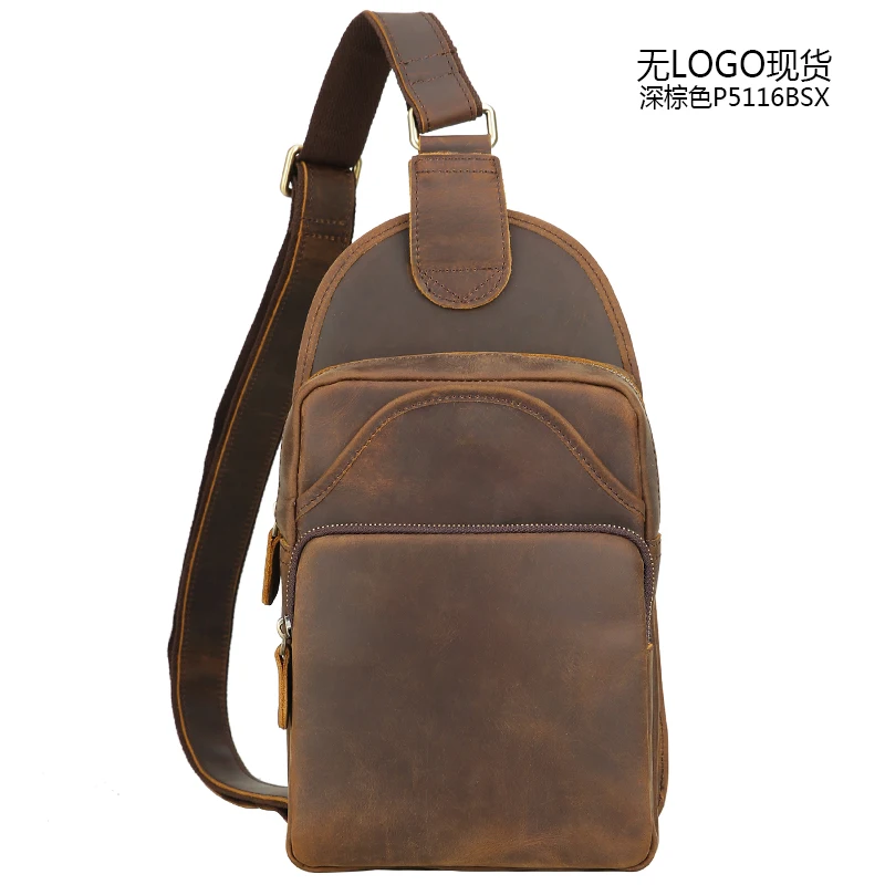 

Chest Bags For Man Genuine leather 2019 male big travel chest pack bag business fashion casual chest bag real leather