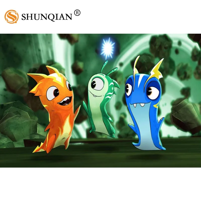 Художественный плакат на холсте Slugterra или заказ мультяшная картина для декора