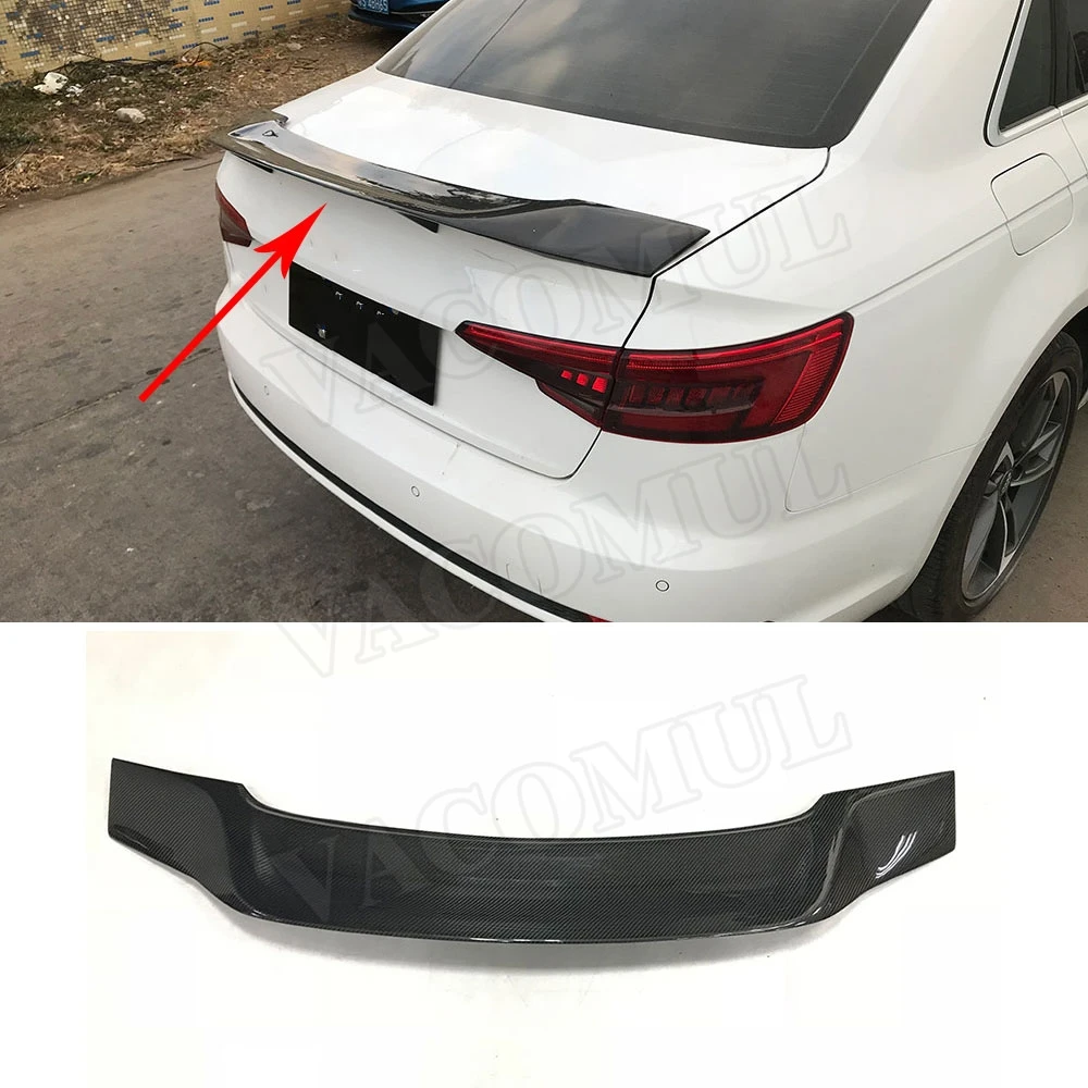 

Автомобильный спойлер из углеродного волокна для заднего багажника Audi A3 S3 Sedan 4 Door 2013-2018 R style