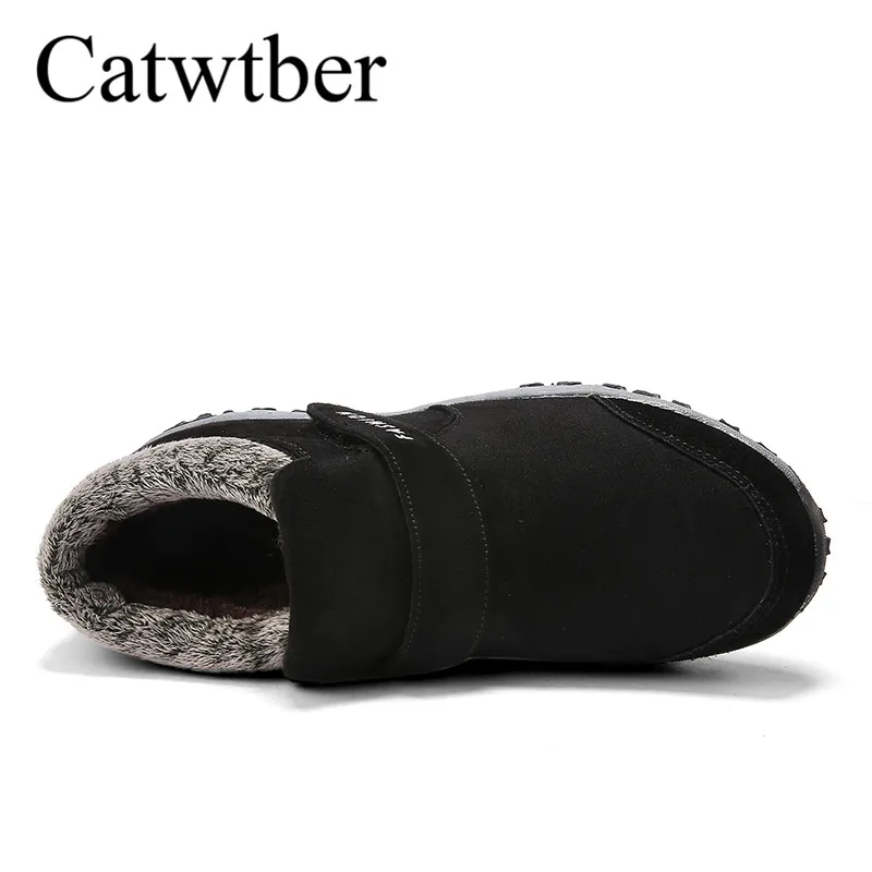 Catwtber замши Мужские Ботинки Зимняя мужская обувь ботильоны Для мужчин зимние