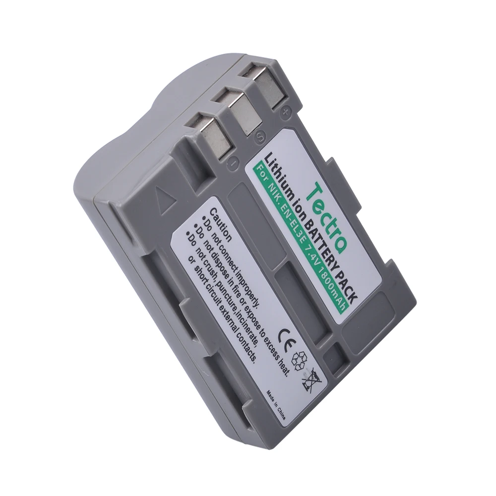 Tectra 4 шт. EN EL3E 7 В/1800 мАч литий ионный аккумулятор для Nikon ENEL3E D30 D50 D70 D90 D70S D300|battery for