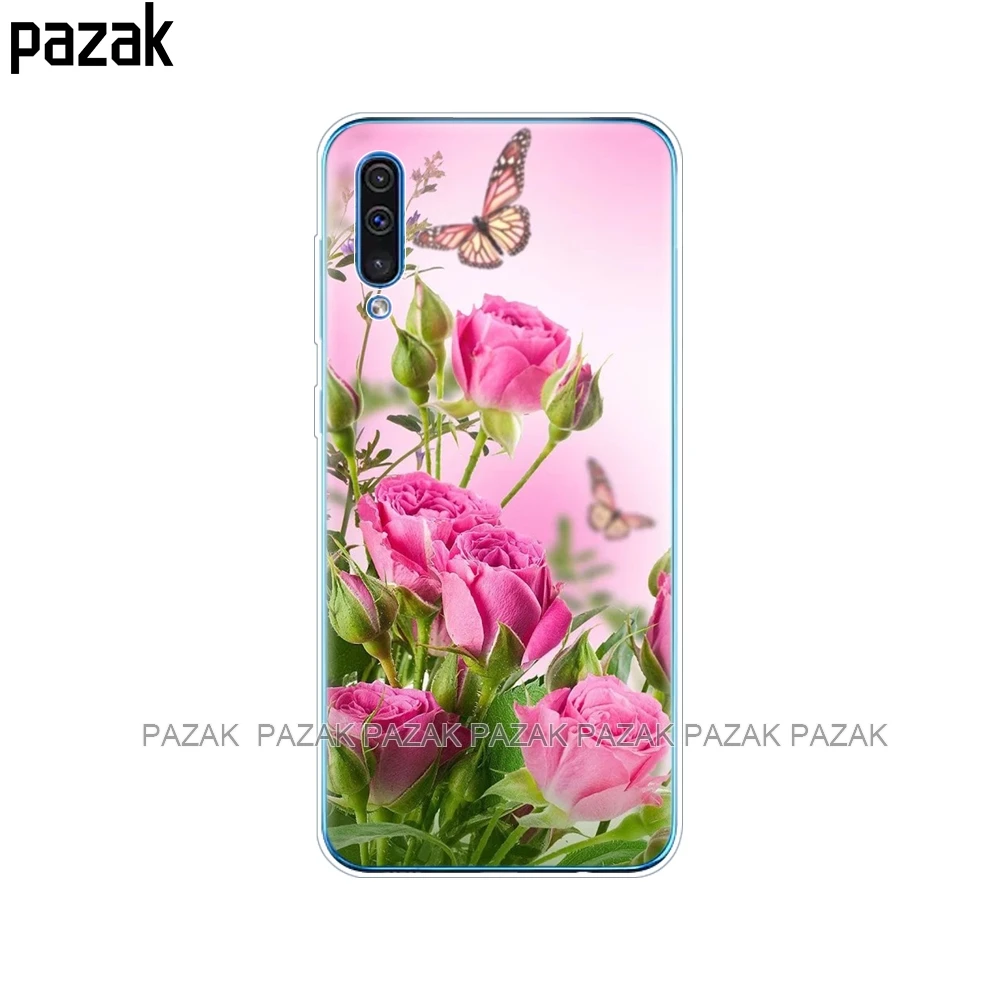 61502 Чехол для Samsung Galaxy A50, силиконовый прозрачный чехол на заднюю панель телефона для Samsung A50 A505 A505F, SM-A505F, мягкий чехол 6,4, чехол, бампер - Цвет: 61502