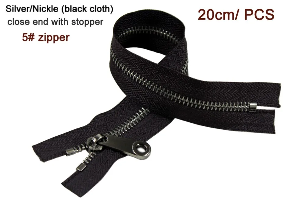 Черная ткань #5 Металлические молнии для шитья 20 см 3 шт./лот|zipper corset|zipper topzipper pouch |