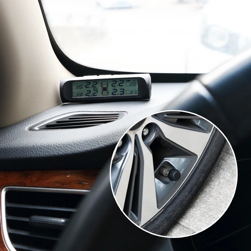 Kebidumei автомобильная система контроля давления в шинах TPMS цифровой ЖК-Дисплей