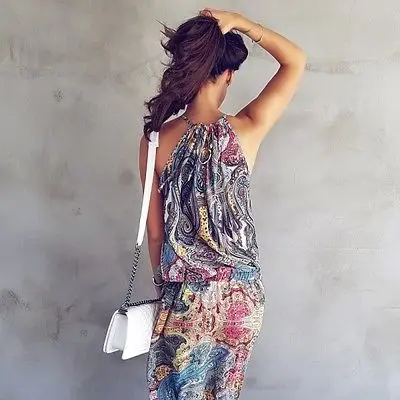 Женское платье Макси Boho длинное пляжное с цветочным принтом без рукавов на