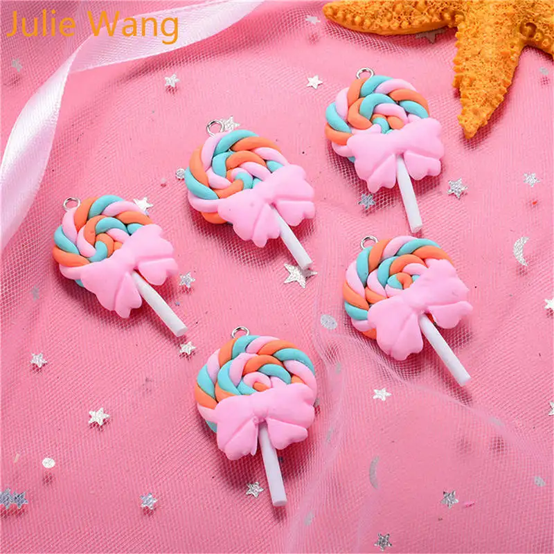Julie Wang 10 шт. полимерные глиняные конфеты конфетные изделия ручной работы подвески