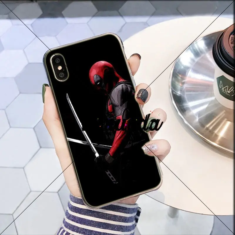 Yinuoda Марвел Дэдпул прозрачный мягкий чехол для телефона Apple iPhone 8 7 6 6S Plus X XS MAX 5 5S SE XR