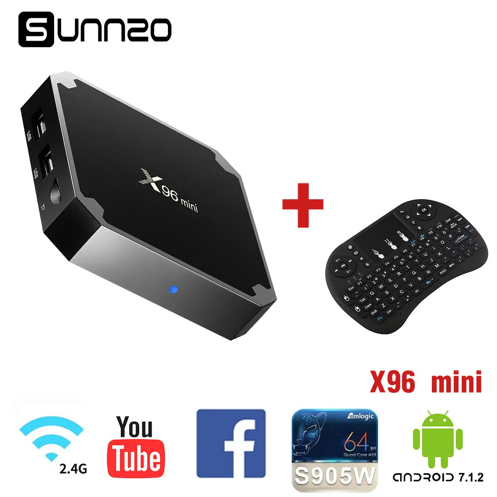 2018 Новый Смарт ТВ коробка X96 Мини Android 7 1 2 Гб 16 Amlogic S905W четырехъядерный 4 ГГц WiFi