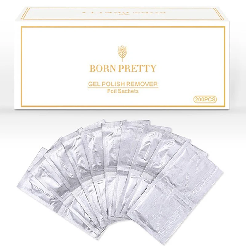 1 коробка родился довольно 100 шт Алюминий Фольга УФ гель для снятия лака 200