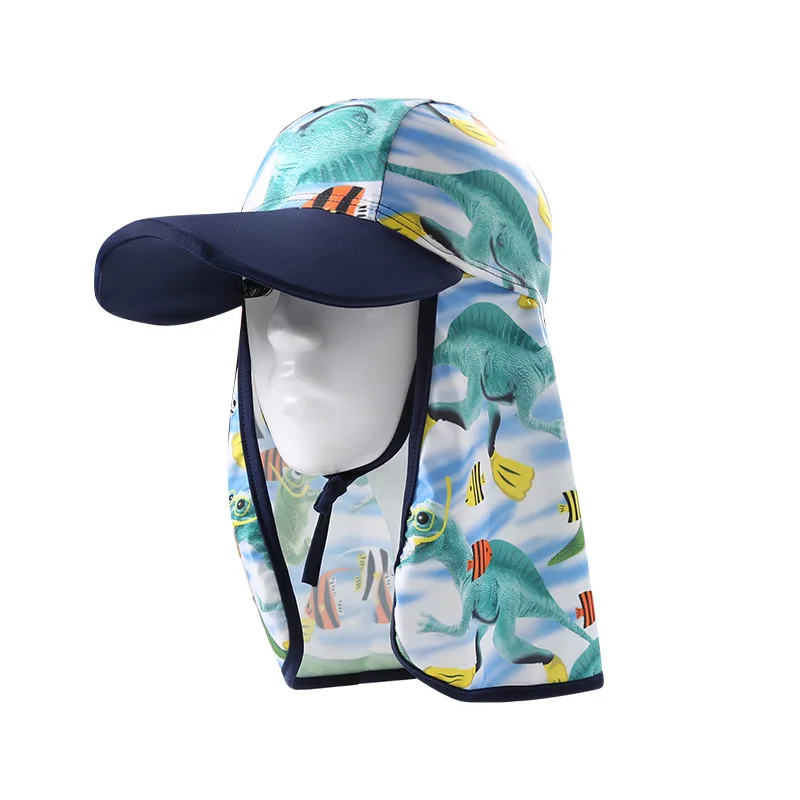 style 4 От 2 до 8 лет, Детская Солнцезащитная шапка с защитой от УФ-лучей, шапочка для плавания для маленьких мальчиков и девочек, с защитой от ультрафиолета, пляжная шляпа с рисунком - Цвет: style 4