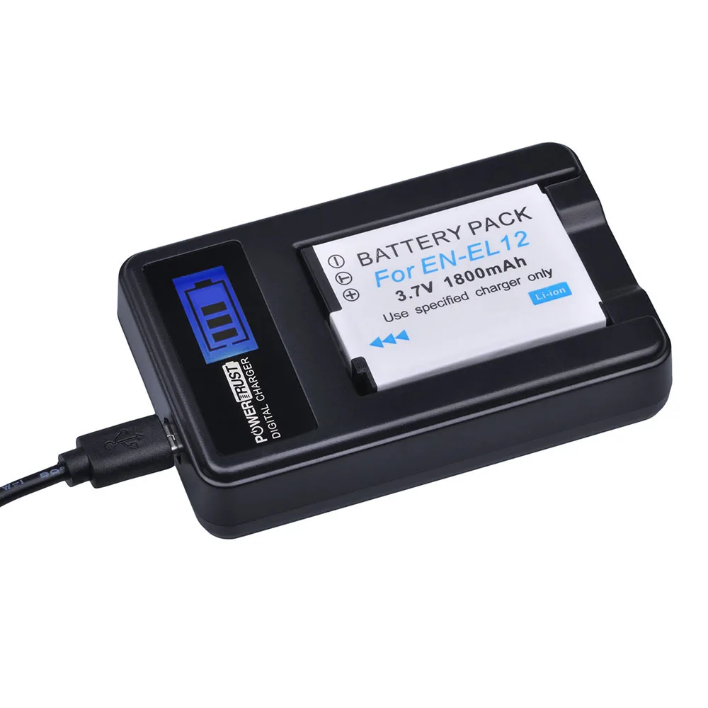 1 шт. EN-EL12 ENEL12 EN EL12 батарея для камеры + ЖК-Зарядное устройство USB Nikon Coolpix S9900 S9700 AW120