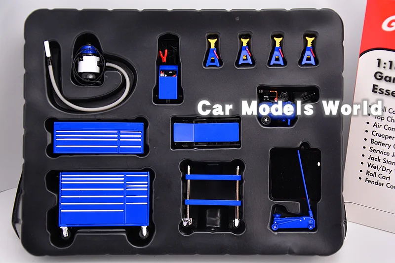 Модель Масштаб миниатюры Garage первой необходимости комплект 1:18(синий)+ маленький подарок