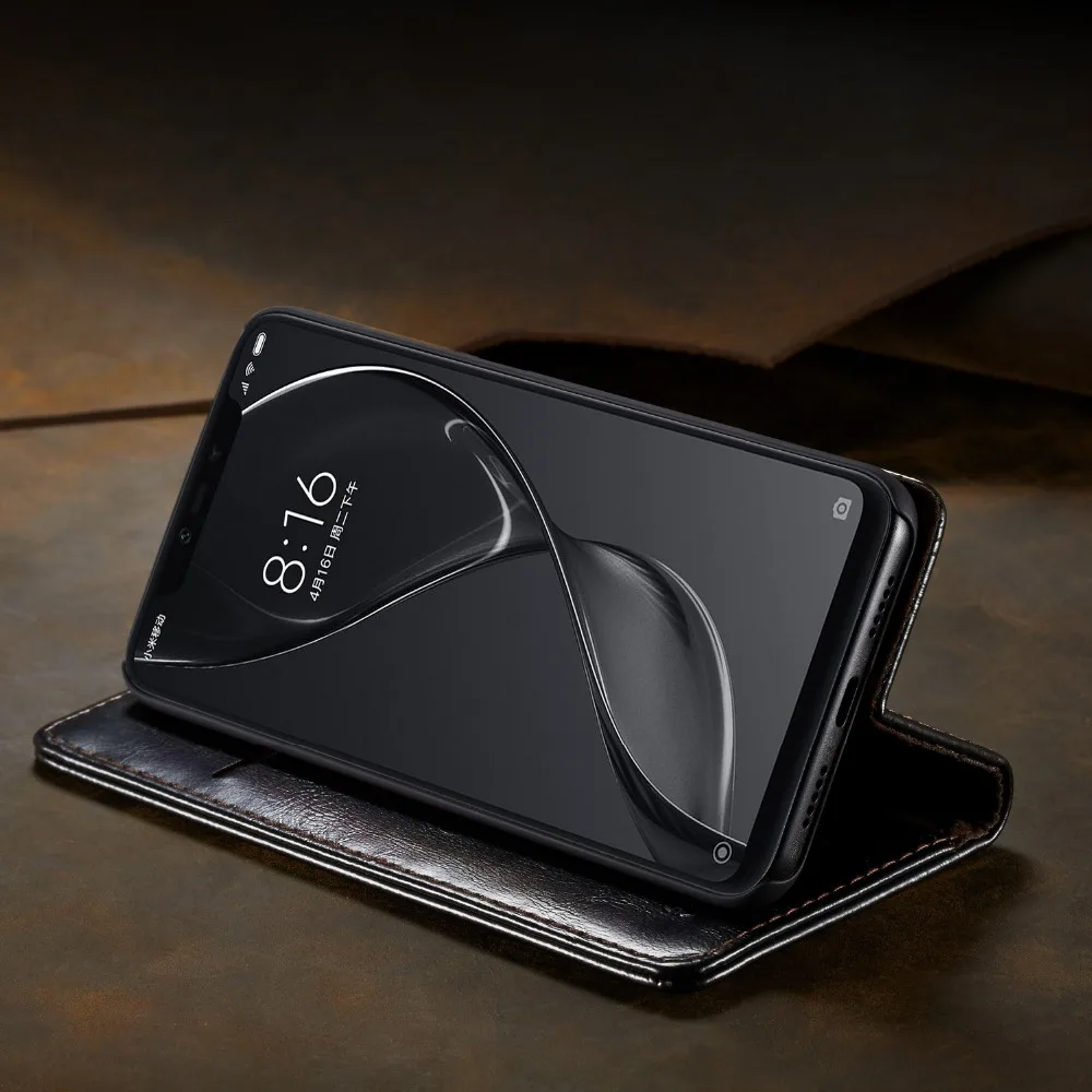 Magnetic Wallet Phone Case For Xiaomi Mi8 Flip Leather Cover XIAOMI Redmi 6 6A Note Pro Card Slots Stand Fundas Capa | Мобильные
