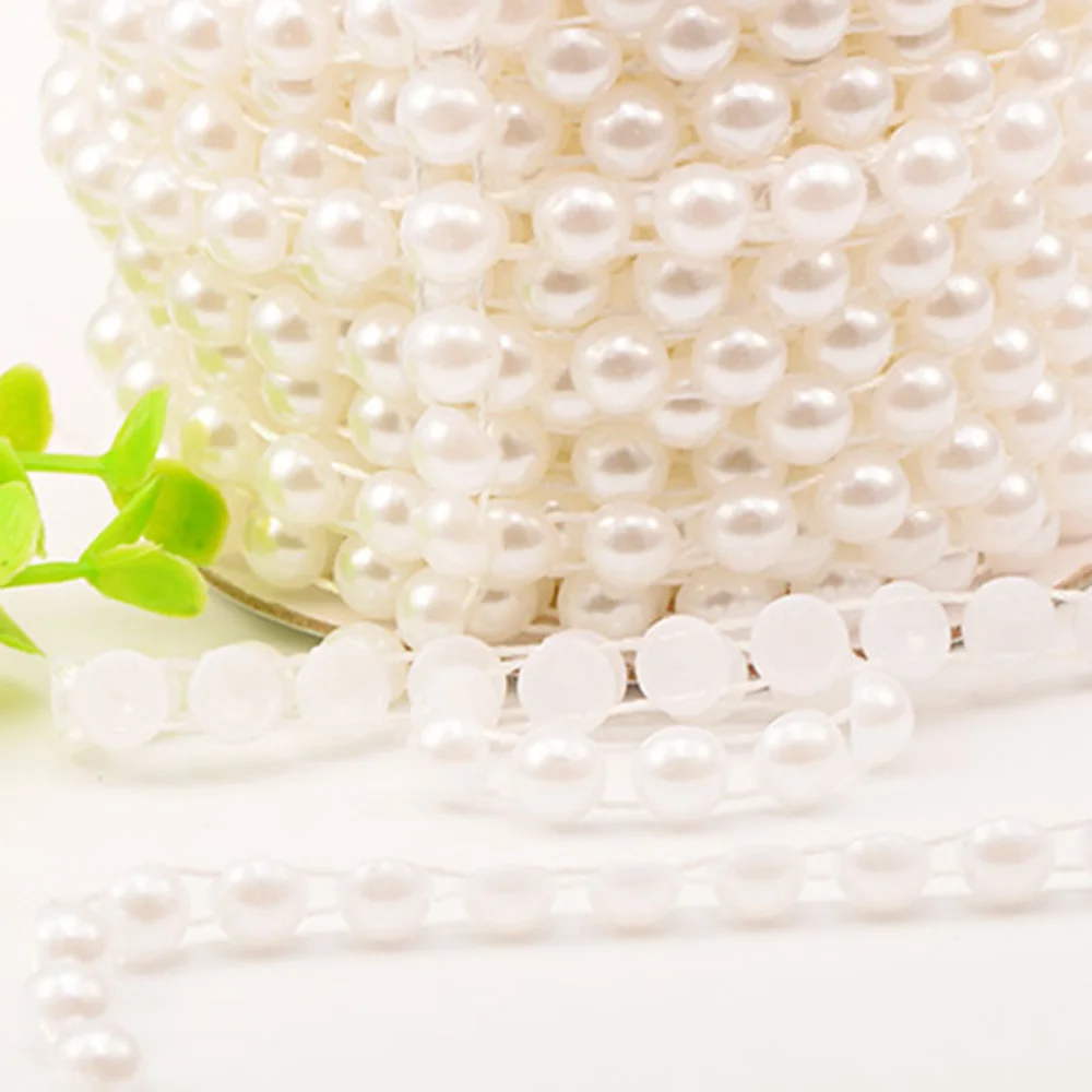 Полукруглые бусины из искусственного жемчуга 5 м 4 мм 6 8 двухрядные хлопка яркие