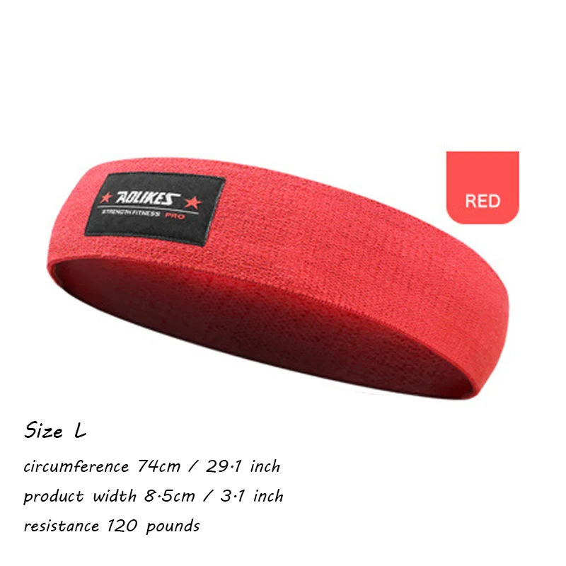 Red Size L Унисекс попа сопротивление группа бедра кольцевая петля группа тренировка, упражнение для ног бедра Glute прикладом Нескользящие ленты - Цвет: Red Size L