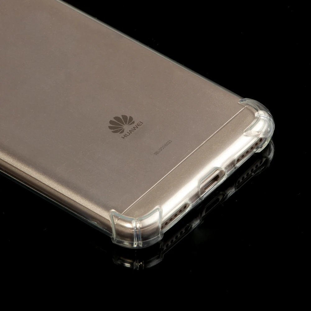 High quality transparent reinforced Anti-falling Soft Silicone phone case For Huawei Y6 Pro 2017 coque fundas etui cover cases |