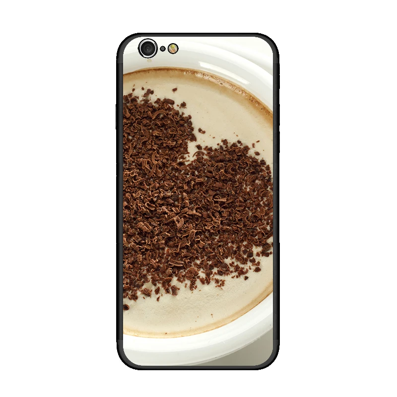 Bauqee Кофе узор чехол для телефона iPhone 6 6S Мягкие TPU + PC силиконовый 7 8 плюс X