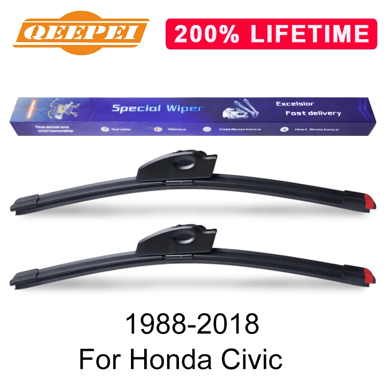 QEEPEI Replace Wiper Blade For Honda Civic 1988-2018 Silicone Rubber Windshield Windscreen Auto Car Accessories | Автомобили и