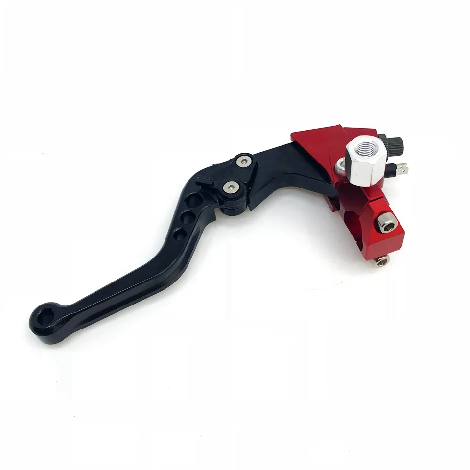 Only Red clutch CNC черный/красный/титан левый и правый насос гидравлических тормозов главный цилиндр рычаг или ручка сцепления с зеркальным монтажным отверстием - Цвет: Only Red clutch