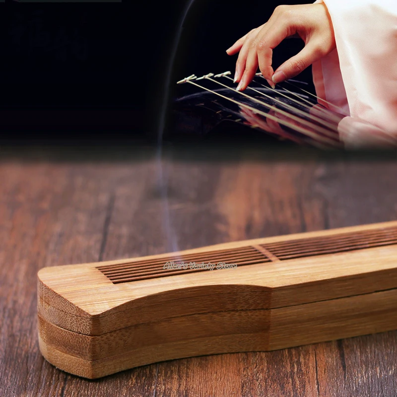 Бамбук имитация Guqin лежа Ладан горелка деревянные горелки печи из цельного
