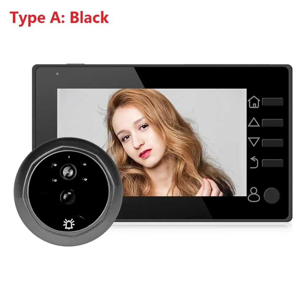 A Digital Doorbell 2 Q10 4,3 дюймов lcd цифровой электронный дверной звонок 145 degreeview глазок камера дверной звонок Поддержка обнаружения движения Горячая Распродажа - Цвет: A Digital Doorbell 2