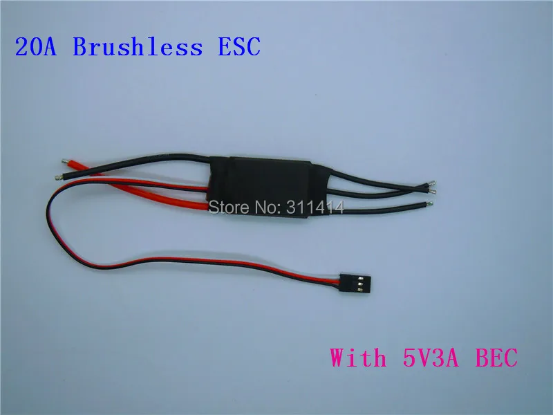 5 шт./лот 20A бесщеточный мотор ESC с BEC 3A 2-3S ток разрыва 28A для радиоуправляемых