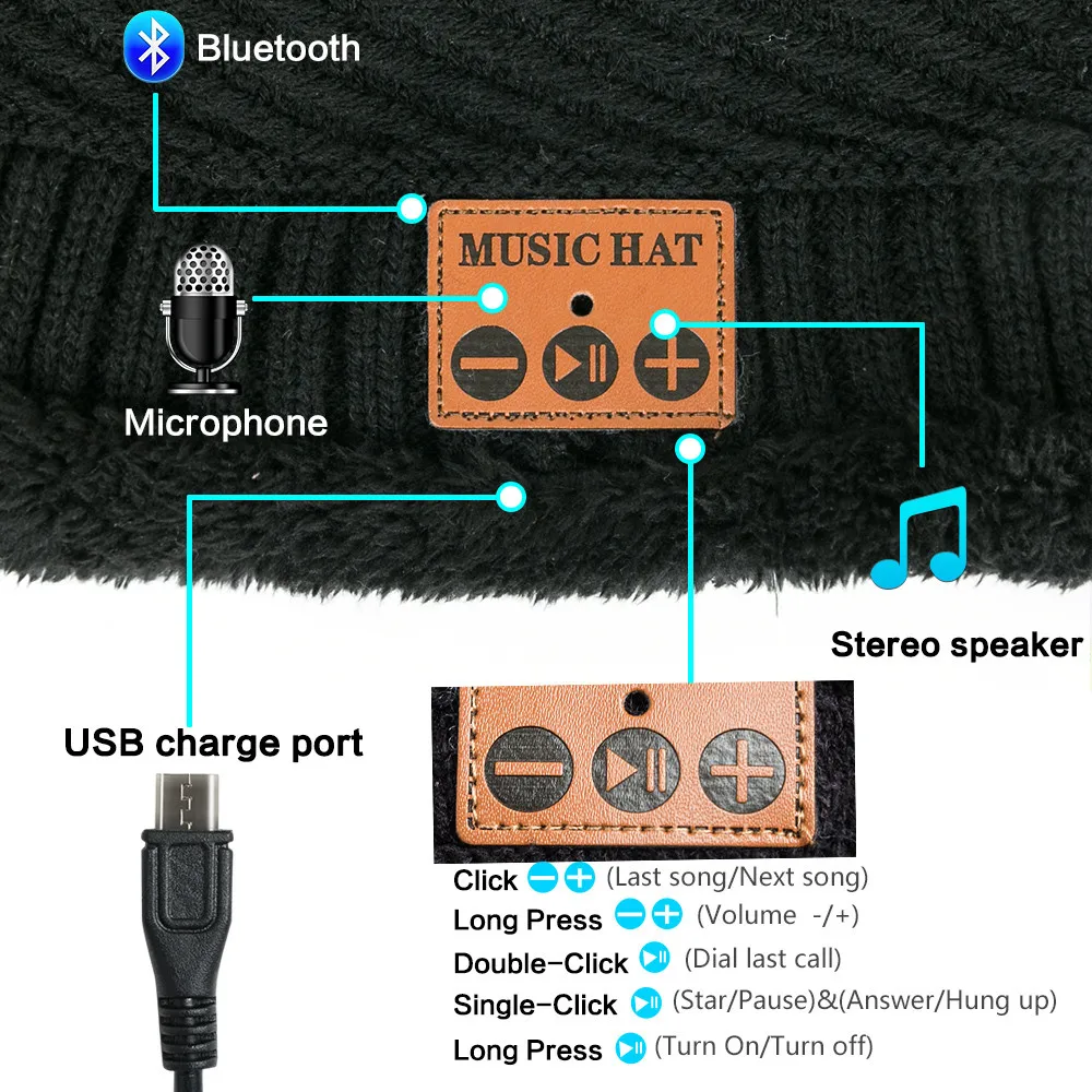 Унисекс Bluetooth Беспроводная умная шапка бини с шейным платком теплые зимние шапочки мужские шарф вязаная шапка шапки маска#410