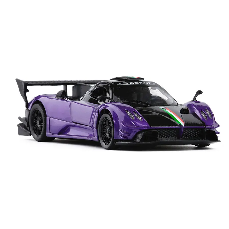Purple HOMMAT моделирования 1:32 Масштаб Pagani Zonda R Спортивные спортивный автомобиль сплава литья под давлением игрушка модель автомобиля литого металла коллекция подарок - Цвет: Purple