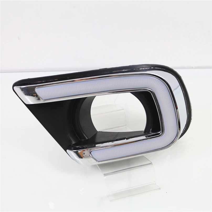 2Pcs car-styling For Fiat Freemont 2014 2015 2016 2017 LED DRL Daytime driving Running Light Daylight 12v with turn signal lamp |
