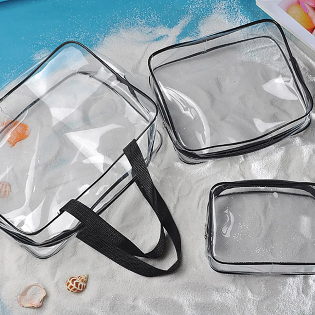 

Waterproof PVC Zipper Cosmetic Bag Pouch Transparent Travel Storage Case