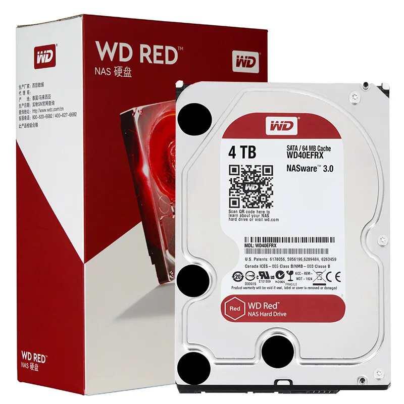 Жесткий диск Western Digital WD Red NAS жесткий с процессором SATA 6 64 Мб 3 ТБ 4 5400 об/мин класс 5