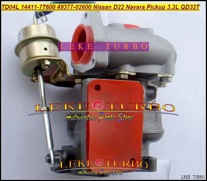 Турбокомпрессор TD04L 14411 7T600 49377 02600 для Nissan Navara Pickup D22 TD27 NS25 QD32 QD32T 3.2L с