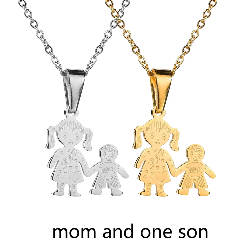 Очаровательное ожерелье из нержавеющей стали с подвеской для женщин гравировкой