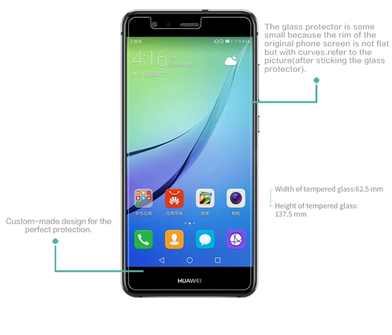 Закаленное стекло HereCase No Full Screen для Huawei Y6 2018 защитная пленка экрана Honor 7A /