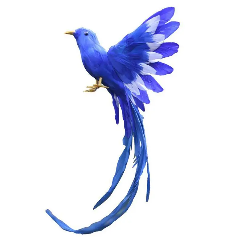 

Artificial Bird Feathers Plastic Figurine Landscape Ornament Garden Decor Christmas DIY Halloween, 28 * 5 * 3cm