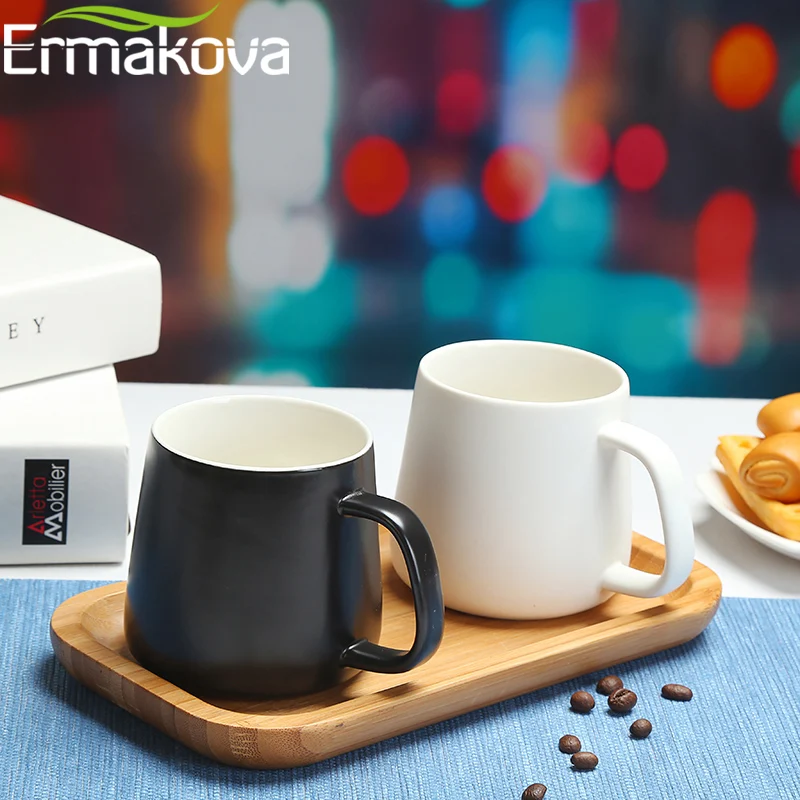 Керамическая кофейная кружка ERMAKOVA чашка для кофе чая пива 300 мл (10 унций)