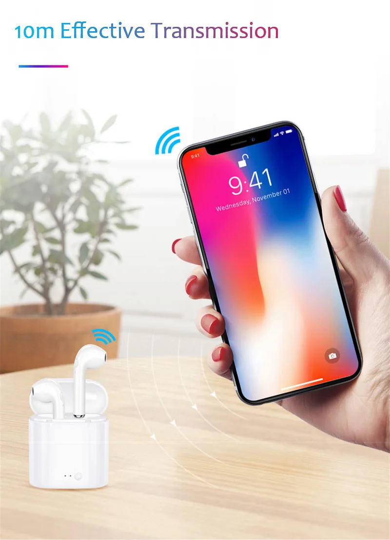 I7s Tws Bluetooth наушники мини беспроводные наушники спортивные наушники громкой связи беспроводная гарнитура с зарядным устройством для всех телефонов