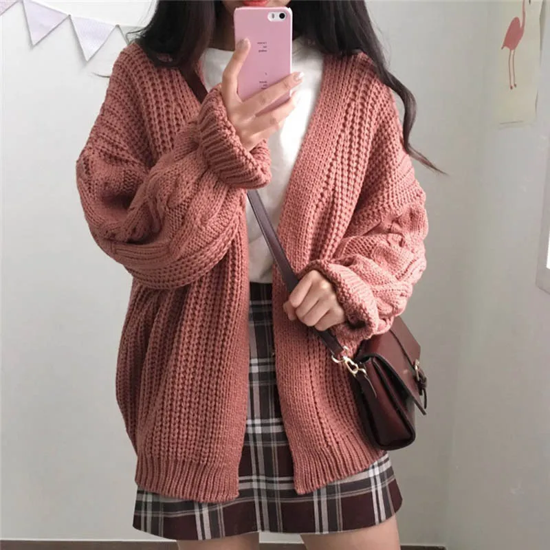 2018 Новый Для женщин модные зимние свитеры Chic бойфренда Стиль Винтаж Свитера