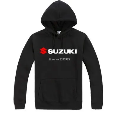 Черный Зима Осень для мужчин Suzuki Толстовка пальто плюс бархат сплошной цвет куртка - Цвет: Черный