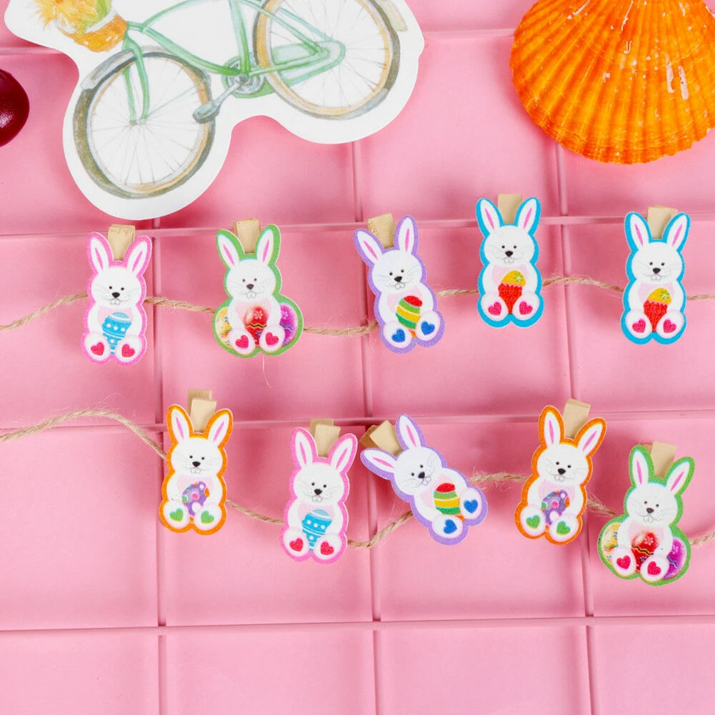 10 шт. деревянный пеньковый Канат подарок домашний декор Памятка Пасха прекрасный